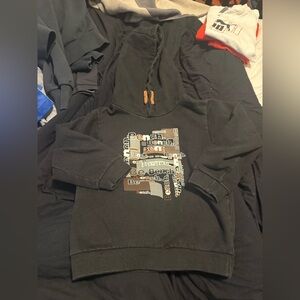 Bench Black Hoodie with Multicolor Logo